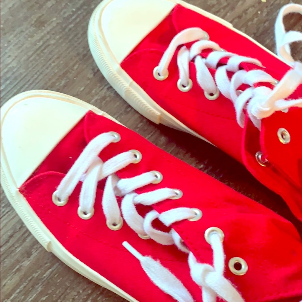 Red sneakers!